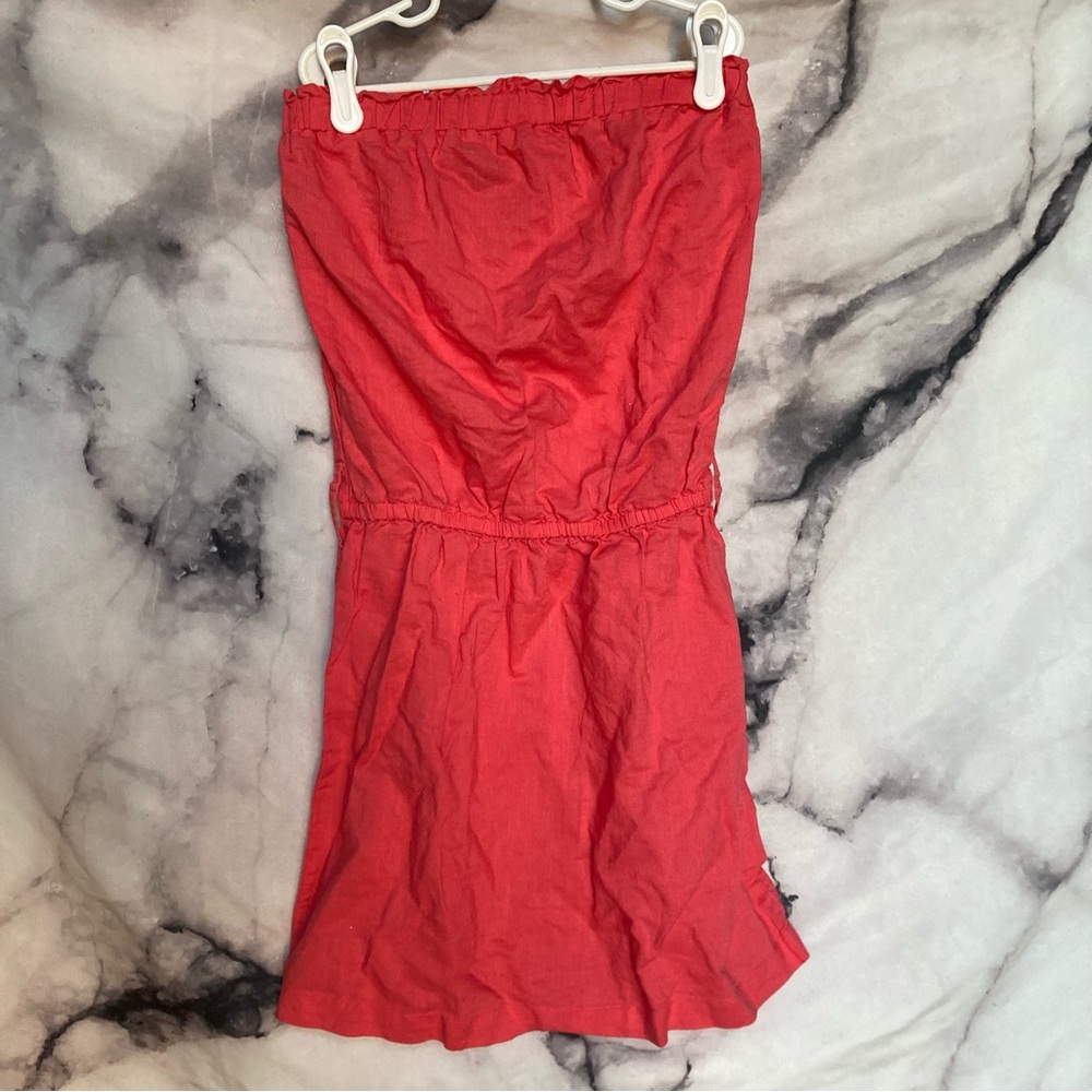 Coral Linen Coverup